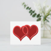 Zwei Herzen twee harten Briefkaart (Staand voorkant)