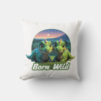 Zwei kleine Dinos - Born Wild Kussen
