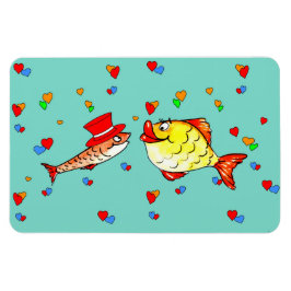 Zwei verliebte Fische Magneet
