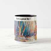 Zweifarbige Tasse, 325 ml Tweekleurige Koffiemok (Center)