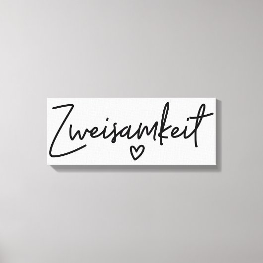 Zweisamkeit, Duits woord, samenzijn, Duits Canvas Afdruk (Voorkant)