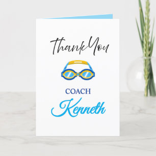 Zwem Coach Waardering Kaart, Dank u kaart