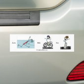 Zwem de bumpersticker van de Looppas van de Fiets (Op auto)