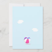 Zwem- en speeluitnodiging kaart (Achterkant)