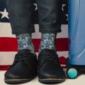 Zwematisch Abstract Patroonontwerp, poeder blauw k Sokken