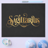 Zwematisch script Zodiac Sign Sagittarius Gold Bla Flyer (Enkel)