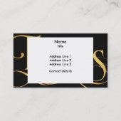 Zwematisch script Zodiac Sign Taurus Gold op Black Visitekaartje (Voorkant)