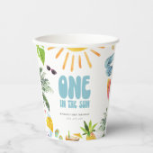 Zwembad 1e Verjaardag Papieren Bekers (Voorkant)