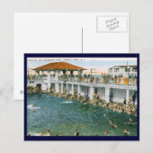 Zwembad, Asbury Park, Vintage van NJ Briefkaart (Voorkant / Achterkant)