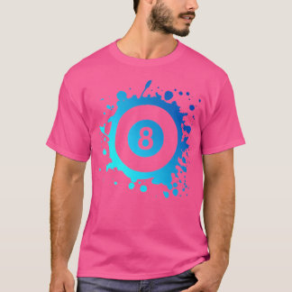 Zwembad Biljartspeler Acht Ball Simple Pool T-shirt