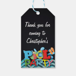 Zwembad Dank u Cadeau Label Cadeaulabel