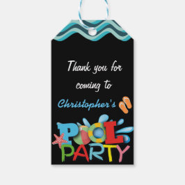 Zwembad Dank u Cadeau Label Cadeaulabel