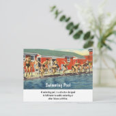 zwembad feestdagenkaart (Staand voorkant)