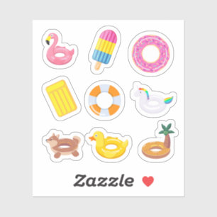 Zwembad Float Stickers