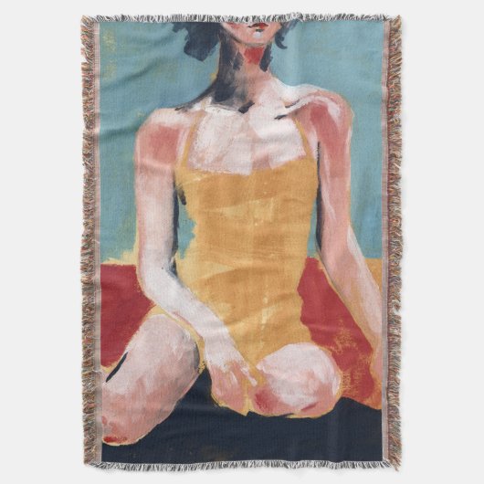 zwembad - Geel zwempak Deken (Voorkant Verticaal)