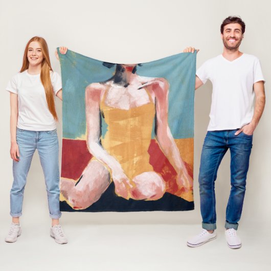 zwembad - Geel zwempak Fleece Deken (In situ)