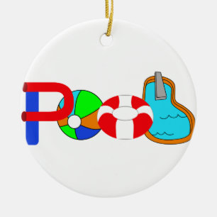 zwembad keramisch ornament