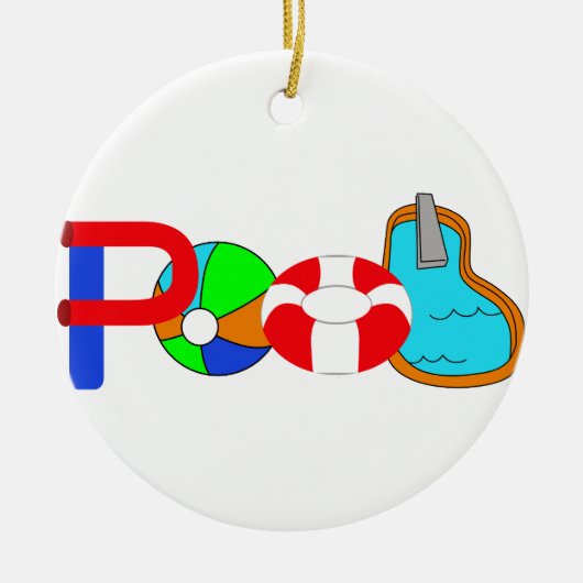 zwembad keramisch ornament (Voorkant)