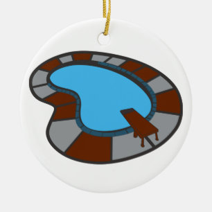 zwembad keramisch ornament