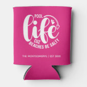Zwembad Life Hot Pink Blikjeskoeler (Voorkant)