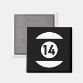 Zwembad LL 14 bijpassende biljart cadeau Easy Hall Magneet (Voorkant / Achterkant)