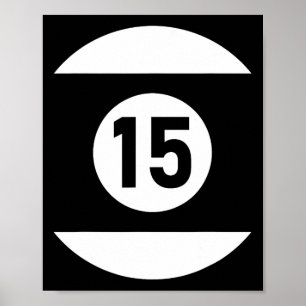 Zwembad LL 15 bijpassende biljart cadeau Gemakkeli Poster