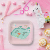 zwembad papieren bordje (Feest)