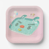 zwembad papieren bordje (Voorkant)