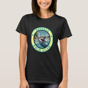 Zwembad Party Buffalo New York Shark Theme Zwemmen T-shirt
