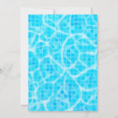 Zwembad Party Flamingo Verjaardag uitnodiging (Achterkant)