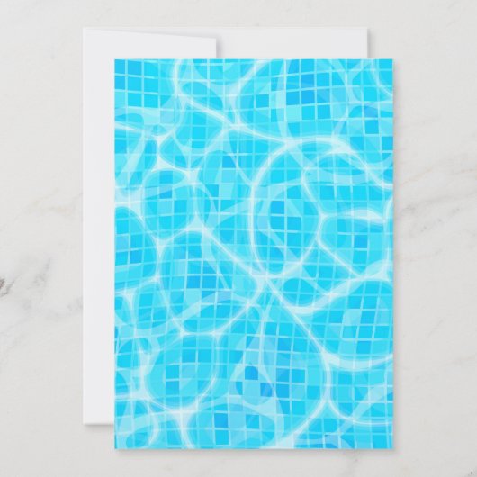 Zwembad Party Flamingo Verjaardag uitnodiging (Achterkant)