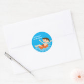 Zwembad Party Verjaardag Sticker (Envelop)
