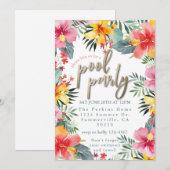 Zwembad Party Zomer BBQ Kaart (Voorkant / Achterkant)