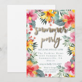 Zwembad Party Zomer BBQ Kaart (Voorkant / Achterkant)