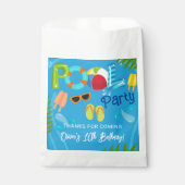Zwembad Party Zomer Jongen Verjaardagsfeest Bedankzakje (Voorkant)