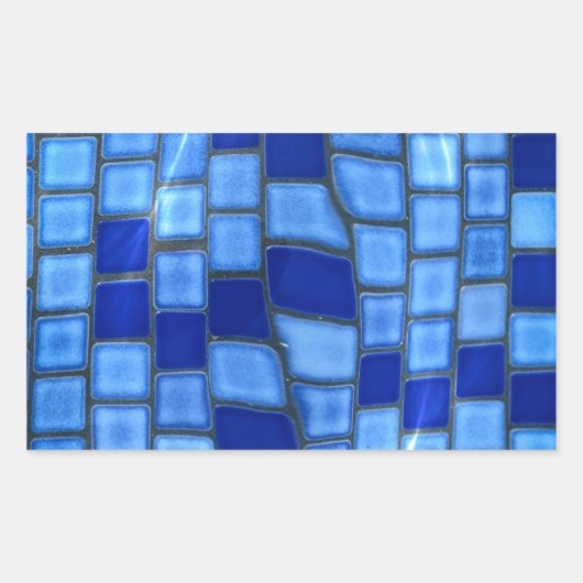 zwembad rechthoekige sticker (Voorkant)