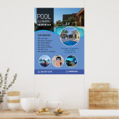 Zwembad schoonmaakdiensten Aangepast Poster (Keuken)