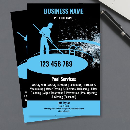Zwembad schoonmaakdiensten Zwembad Onderhoud en re Flyer