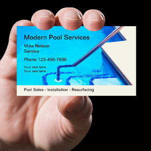 Zwembad Service Modern design Visitekaartje