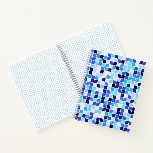 Zwembad Tegels, Blauw Mozaïek Tegels, Geometrisch Notitieboek (Binnen)