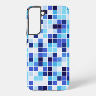 Zwembad Tegels, Blauw Mozaïek Tegels, Geometrisch Samsung Galaxy Hoesje