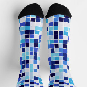 Zwembad Tegels, Blauw Mozaïek Tegels, Geometrisch Sokken