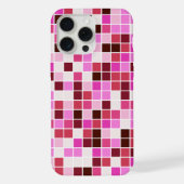 Zwembad Tegels, Roze Mozaïek Tegels, Geometrisch P iPhone Hoesje (Achterkant)