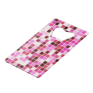 Zwembad Tegels, Roze Mozaïek Tegels, Geometrisch P Kredietkaart Flessenopener