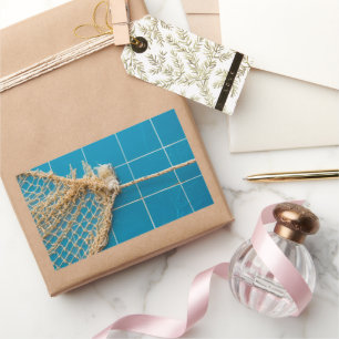 Zwembad tijden rechthoekige sticker