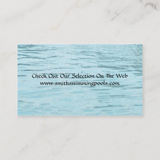 Zwembad Visitekaartje (Achterkant)