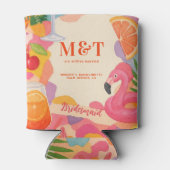 Zwembad Zomer Tropische Bachelorette Gepersonalise Blikjeskoeler (Achterkant)