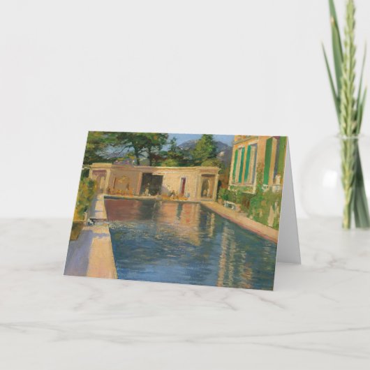 Zwembad, Zuid-Frankrijk | Sir John Lavery Kaart (Voorkant)