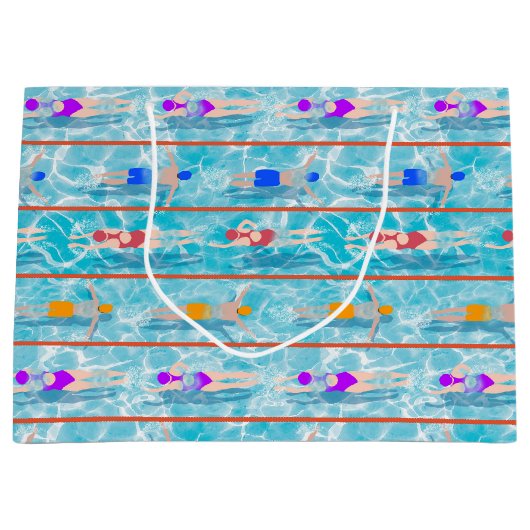Zwembad Zwembad Team Patroon Groot Cadeauzakje (Voorkant)