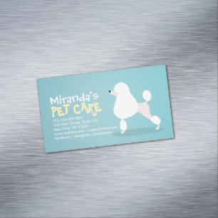 Zwembaden voor gezelschapsdieren en verzorgingssal magnetisch visitekaartje